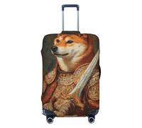 Dog in Armor Elastic Travel Luggage Covers Dustproof Scratch-Resistant Suitcase Protector Fit 22-24 Inch