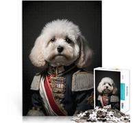 Dog in Military UniformJigsaw Puzzles 1000 Pieces for teenagers Interesting Stress Reduction Birthday Gifts 38x26cm
