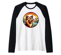 Dog in Singapore at Gardens by The Bay Raglan Baseball Tee