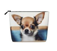 Dog in The Box Cosmetic Bag for Women- Portable Travel Organiser, Toiletry Bag with Zip Closure