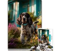 Dog in The Garden Puzzles for Adults Teens 1000 Pieces,Stress Reliever Staycation Kill Time with Matching Poster And Trivia Sheet (50x75cm)
