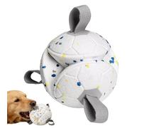 Dog interactive ball - Tough Chewing Ball with Knotted Handle, Interactive Pull Play Gear, Cleaning Texture, Long Lasting Material for Puppies, Training Exercise Tool | Indoor Outdoor Fun