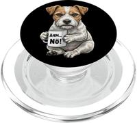 Dog Jack Russell Terrier with Mug Coffee Says No, Am nö PopSockets PopGrip for MagSafe