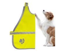 Dog Jacket - 22 Inch Pet Vest Reflective Fabric Light Waterproof 35-55G Adjustable Visibility Perfect for Walks Training Service Trips and Outdoor Activities
