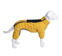 Dog Jacket 4-Leg Cover, Waterproof Windproof Warm Vest with Zipper for Small Medium Large Dogs(Yellow,S)