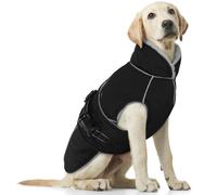 Dog Jacket Waterproof, Underbelly Extra Warm Coats Waterproof Dog Snow Jacket Reflective Coat with Under Belly Keep Pets Warm and Dry during Outdoor Activities(Black, XL)