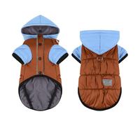 Dog Jacket, Waterproof Warm Dog Coat Dog Winter Coat Vest with Hat, Adjustable Buckle Dog Cold Weather Coats Indoor Outdoor Dog Jackets for Small Medium Large Dogs (Blue,XX-Large)