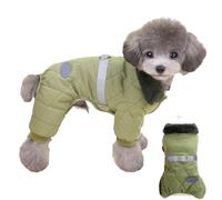 Dog Jacket with Padded Vest, Fleece Jacket for Dog Vest | Dog Paw Print Pullover Jacket Vest - Windproof Dog Snow Jacket, Warm Winter Coat for Maltese Dogs, Dog,