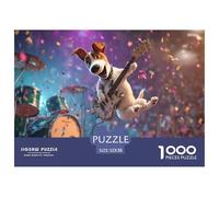 Dog Jigsaw Puzzles 1000 Pieces for Adults - A Funny And Happily Jigsaw Puzzles Collaboration - This Premium Dog Jigsaw & Puzzle Is An Essential for Any Collector 52x38cm/1000pcs