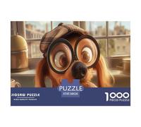 Dog Jigsaw Puzzles 1000 Pieces for Adults - A Funny And Happily Jigsaw Puzzles Collaboration - This Premium Dog Jigsaw & Puzzle Is An Essential for Any Collector 38x26cm/1000pcs