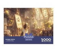 Dog Jigsaw Puzzles for Adults 1000 Pieces by Happily - A Funny, Delightful Dog Puzzle with Sharp Print Clarity - An Excellent Choice in Funny Jigsaw Puzzles for Adults 70x50cm/1000pcs