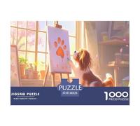 Dog Jigsaw Puzzles for Adults 1000 Pieces by Happily - A Funny, Delightful Dog Puzzle with Sharp Print Clarity - An Excellent Choice in Funny Jigsaw Puzzles for Adults 38x26cm/1000pcs
