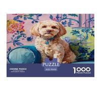 Dog Jigsaw Puzzles Puzzles for Adults Kids. 1000 Pieces Cute Dog Cute Pet Animal Great Gifts Challenge Toy Educational Game Home Decoration for Adults& Kids Age 14 Years Up 70x50cm/1000pcs