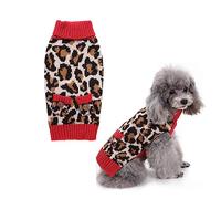 Dog Jumper Classic Leopard Print Dog Jacket Autumn/Winter Small Medium Large Dog Clothing (XS)