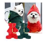 Dog Jumper Cute Dinosaur Design, Thick & Warm Fleece for Dog, Fancy Dress Pet Outfit, Ideal for Chilly Winter Days & Christmas