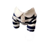 Dog Jumper Dog Clothes Summer Striped Pet T-Shirt Costume Soft Pullover Suit For Puppy(Blue,XS)