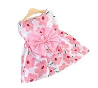 Dog Jumper Dog Dresses For Female Doggies Pet Puppy Floral Princess Skirt Summer Small Dogs Clothes Wedding Party Costume For(Pink,XL)