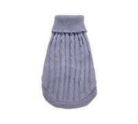 Dog Jumper Knitted Sweaters Soft Knit Pullover Pet Outfit Turtleneck Winter, Sweater Coat for Dogs Cats Thickened Warm Design for Small/Medium Dogs Pet Knitwear Fall fall cat sweater Grey L3