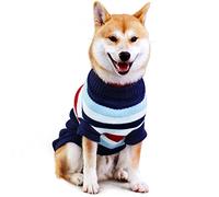 Dog Jumper Large Dog Christmas Sweater Warm Winter Pet Clothes for Medium Large Pet (L Back Length:24"/Blue)