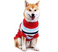 Dog Jumper Large Dog Christmas Sweater Warm Winter Pet Clothes for Medium Large Pet (M Back Length:20"/Red)