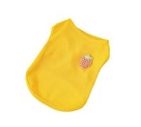 Dog Jumper Pet Summer Cool And Breathable Small Tank Top Cat And Dog Clothes Simple And Cute(Yellow,XL)