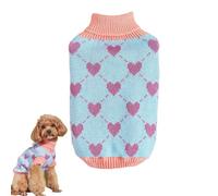 Dog Jumper - Polyester | Turtleneck Knitted Jumper for Dogs | Winter Coat Thick Warming | Cardigan Crochet Coat Dog Cat Small and Medium