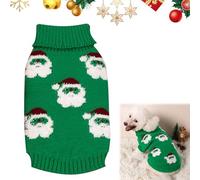 Dog Jumpers Medium Size Pet Clothes Soft Clothing & Accessories for Dogs Warm Puppy Jumper Wool Knitted Plaid Dog Outfit Small for 5-8kg (Green)