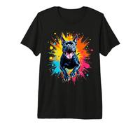 Dog Jumping Splash Art Design for Cane Corso Dog Lovers Premium T-Shirt