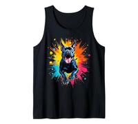 Dog Jumping Splash Art Design for Cane Corso Dog Lovers Tank Top
