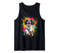Dog Jumping Splash Art for English Springer Spaniel Lovers Tank Top