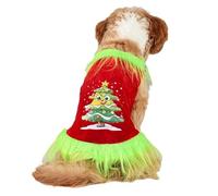 Dog Jumpsuit, Funny Shirt Costume for , Red and Green Christmas Cosplay Clothes for Dogs, Printed