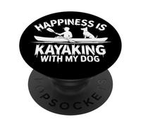 Dog Kayak Days Nature Paddle Adventure Life PopSockets Adhesive PopGrip