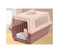 Dog Kennel Air Box Dedicated Portable Outing Dog Pet Car Transport Space Large Cage(Bruin)