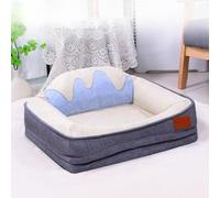 Dog Kennel Bed, Semi-Enclosed Washable Pet Bed, Warm Calming Sleeping Bed for Cats and Dogs, Small to X-Large Breeds, Spacious Design for Multi-Pet Households (Grey,65×55cm)