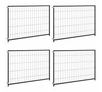 Dog Kennel Black, 300 x 100 x 70 cm Steel, Outdoor Dog House for Large & Medium Pets, Secure Latch, Weather Resistant