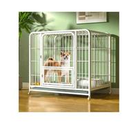 Dog Kennel Black/White Dog Crate for Indoor Small and Medium Dogs with Litter Pan Ruggedized Home Kennel(White)