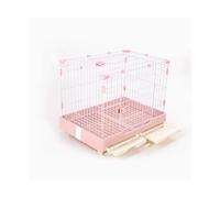Dog Kennel Cage Large Space Dog Cat Small Indoor Home with Toilet(Pink)