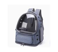 Dog Kennel Cat Bag Portable for Going Out Space Capsule Large Dog Backpack Cage Double Shoulder Transparent Schoolbag Supplies(Blue)