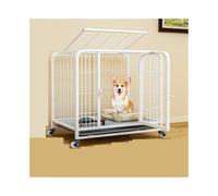 Dog Kennel Crate for Small and Medium DogsSliding Indoor Dog Kennel with Door Opening At Top(White)