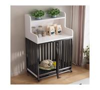 Dog Kennel Dog Cage Medium and Large Household Indoor with Toilet Pet Storage Luxury Bold Kennel House(C)