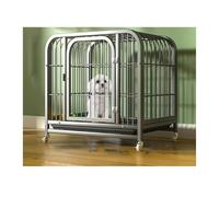 Dog Kennel Dog Cage Medium Small Household Indoor Pet Supplies(Black)