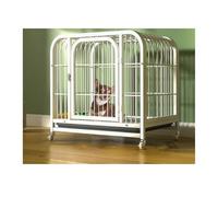 Dog Kennel Dog Cage Medium Small Household Indoor Pet Supplies(White)