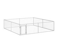 Outdoor Dog Kennel Galvanised Steel Puppy Pet House Cage Multi Sizes vidaXL