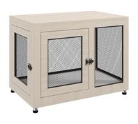 PawHut Pet Crate End Table w/Soft Washable Cushion for Lage Medium Small Dogs