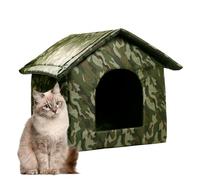 Dog Kennel, Insulated Dog House | Outdoor Indoor Cat Weatherproof Pet House Foldable Warm Stray Cat Shelter with Removable Soft Mat for Winter