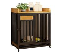 Dog Kennel Medium Dog Crate for Pet Indoor Small and Dogs Top with Storage Household Kennel(Black)