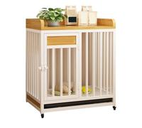 Dog Kennel Medium Dog Crate for Pet Indoor Small and Dogs Top with Storage Household Kennel(White)