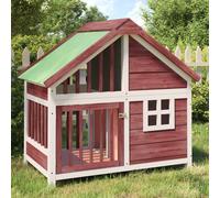 Dog Kennel Mocha 96x60.5x87 cm Solid Wood Pine