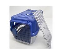 Dog Kennel Pet Airline Box Cat Travel Portable Bag Check-in Cage Dog Small Transport(Blue)