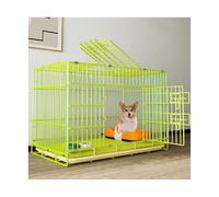 Dog Kennel Pet Dog Cage with Toilet Isolation Suitable for Home Indoor Folding(Large)